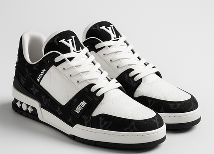 Louis Vuitton LV Trainer Sneaker – Black & White Monogram Edition