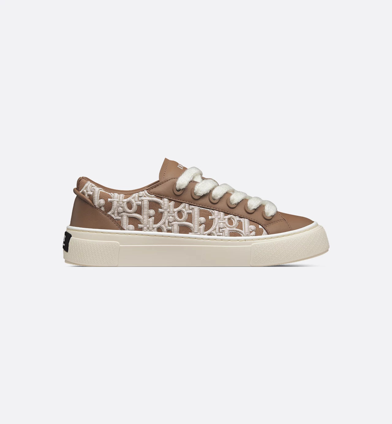 Dior B33 Spin Sneaker – Limited & Numbered Edition  Brown Calfskin & Cream Dior Oblique Embroidery