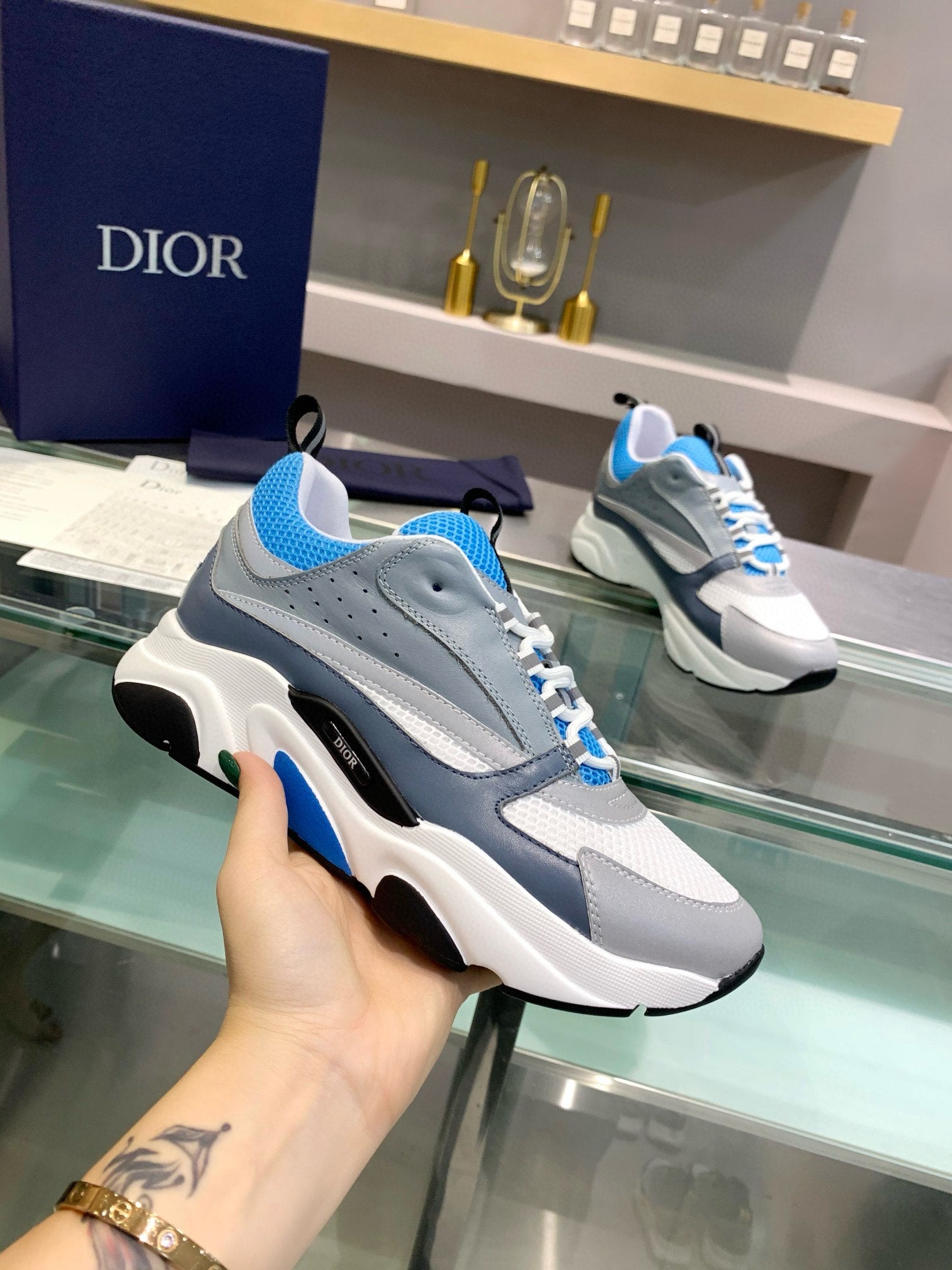 Dior B22 Sneaker – Blue & Grey