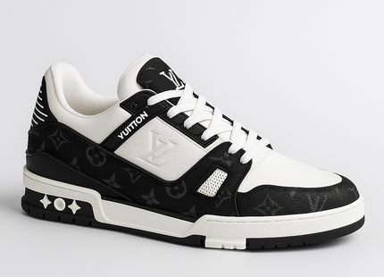 Louis Vuitton LV Trainer Sneaker – Black & White Monogram Edition